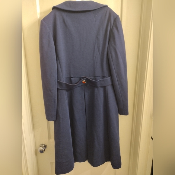 Vintage Long Elegant Pea Coat - Picture 2 of 4